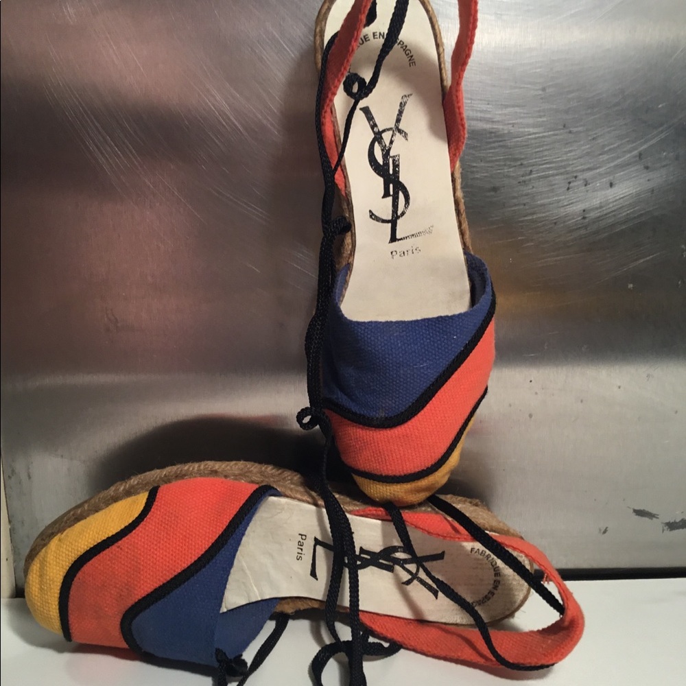 Vintage Yves St. Laurent Wedge Espadrilles